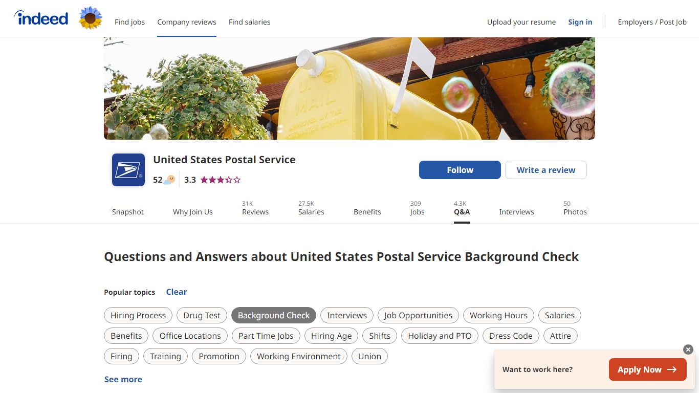 Questions and Answers about United States Postal Service Background Check